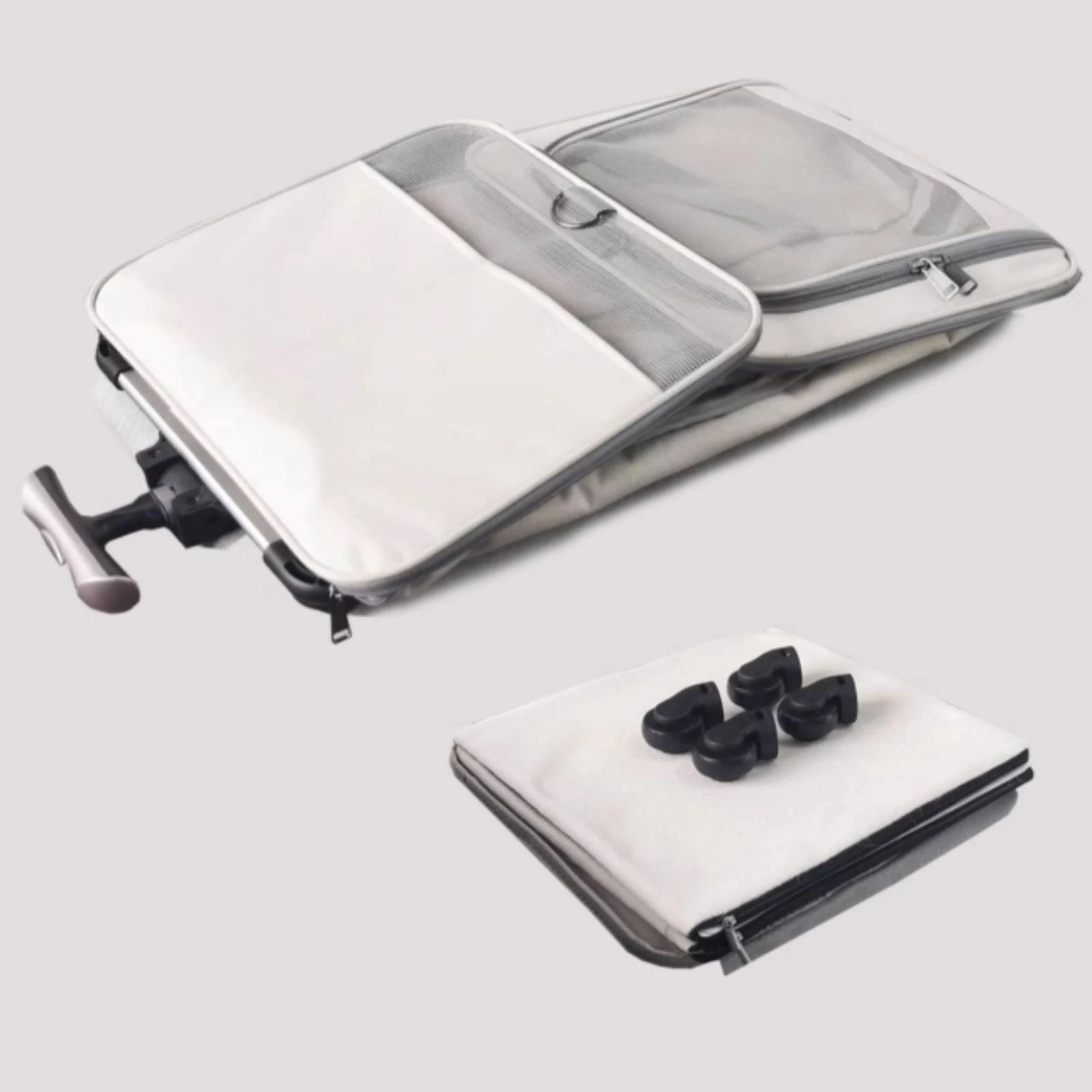 Pet Stroller Suitcase Mesh Panels Soft-Sided Pet Stroller Pet Transport Top Opening Carry Handles