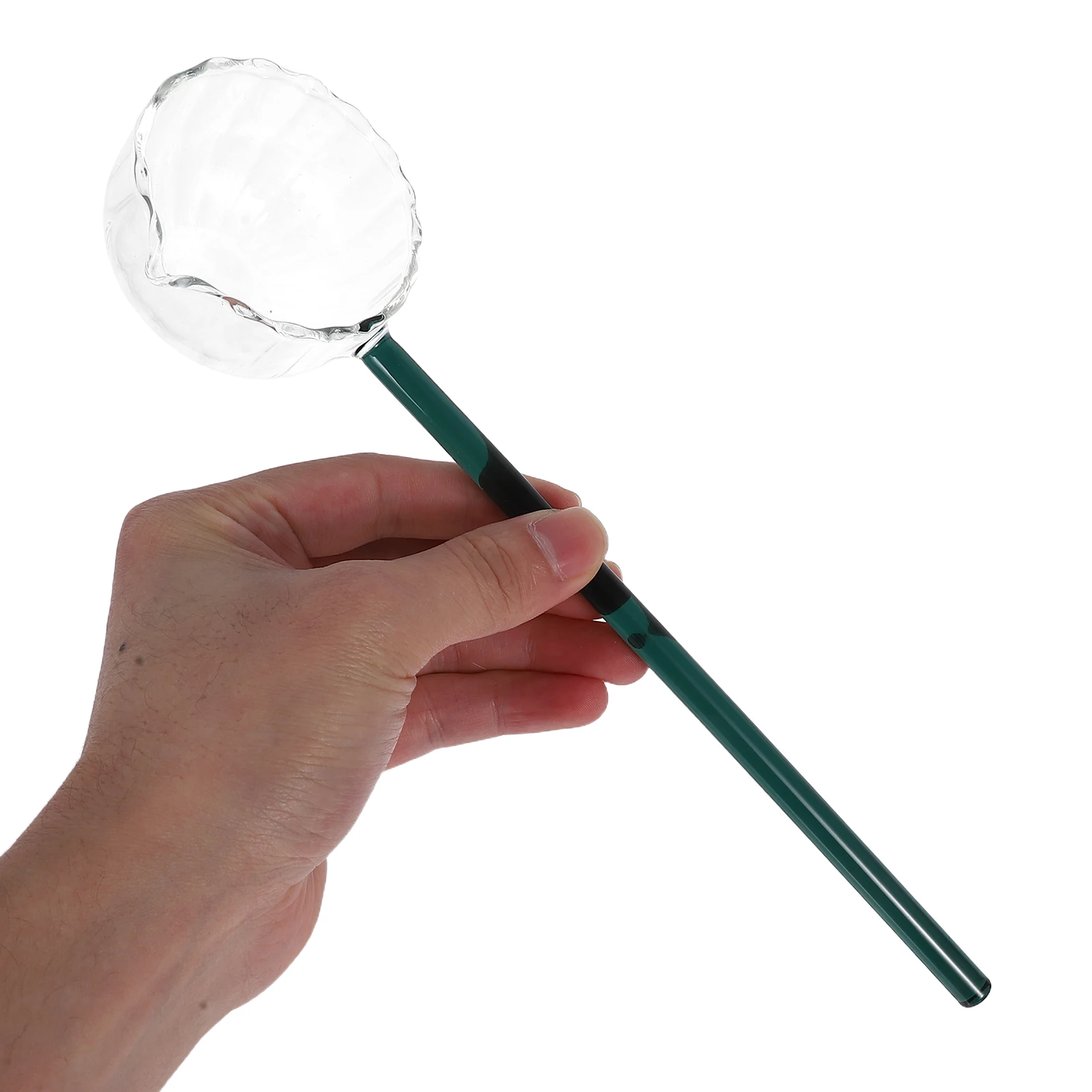 Cuchara de Vidrio con Mango Largo para Sopa, Postres, Fideos de Arroz, Helado, Café, Té, para Remover, Mezclar y Servir, Ideal para Ramen Asiático, Hot Pot y Dulces