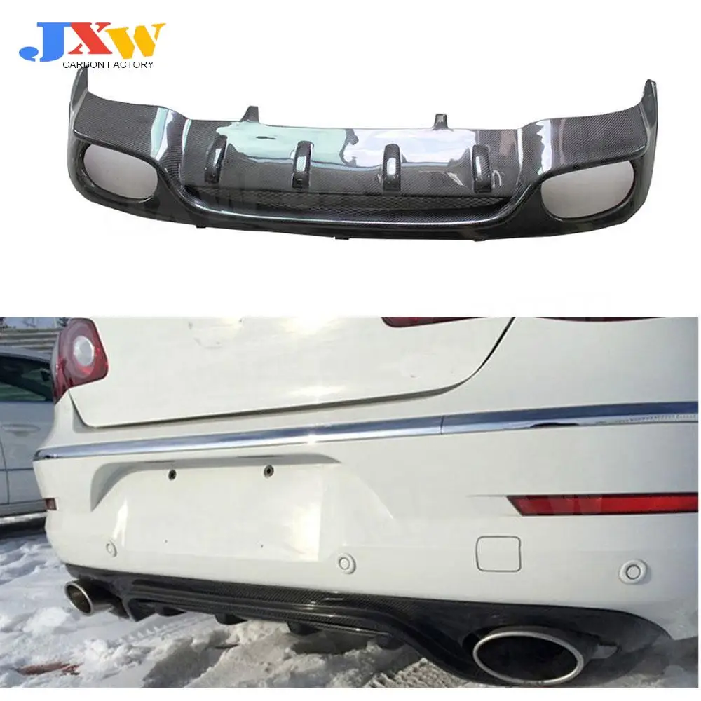 

Rear Lip Diffuser Spoiler for Volkswagen Passat CC VW CC 2010-2014 Carbon Fiber Molding Bumper Decoration Car Styling