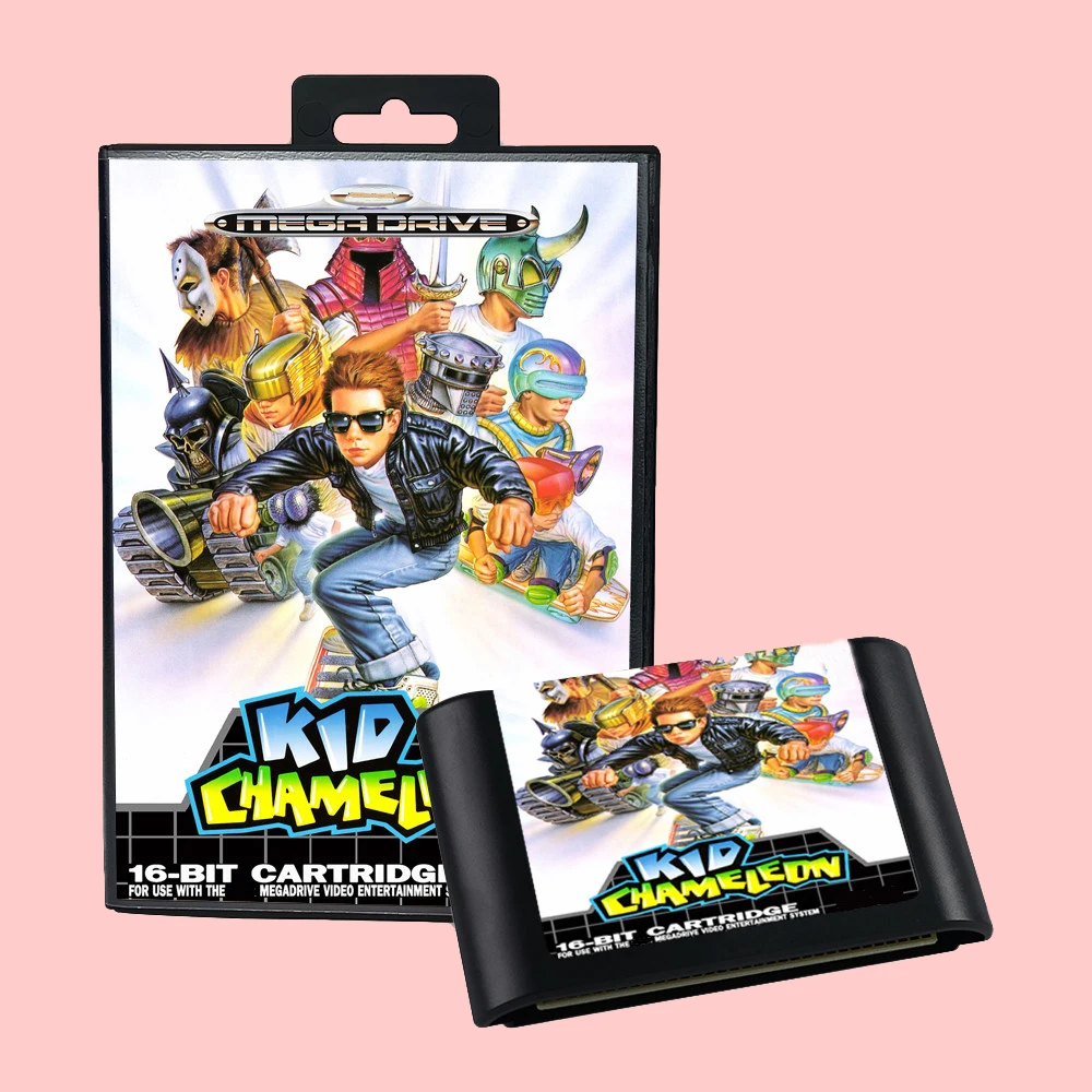 Kid Chameleon EUR Version Game Card Box Handbuch für 16-Bit-Sega MD MegaDrive Genesis-Konsolen