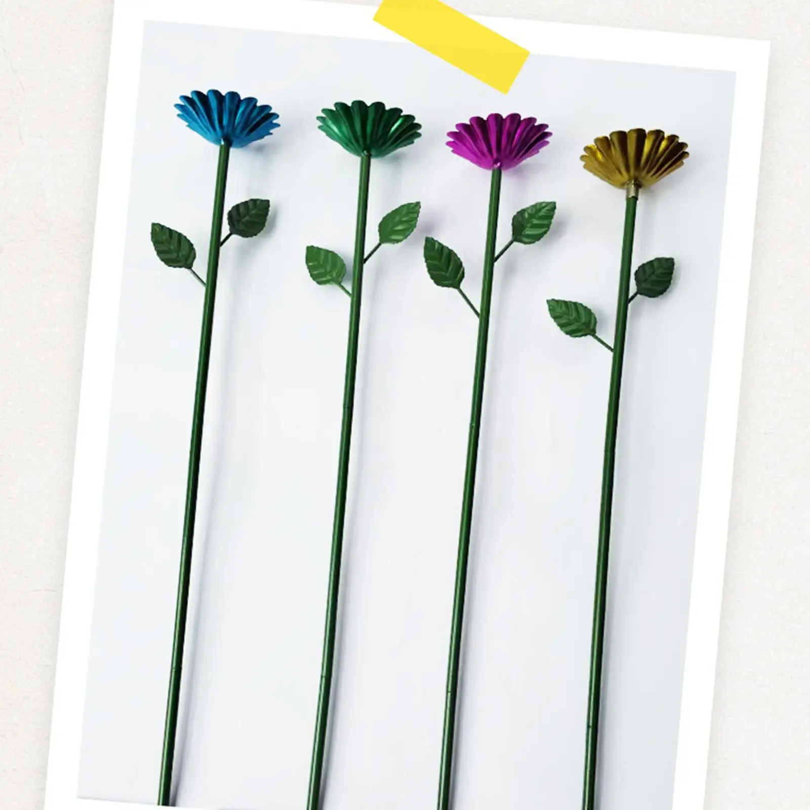 Bee Drinking Station 4 Pieces Metal Weatherproof Bee Drinking Flower Cups For Garden For Habitat Balcony Backyard Farm Yard Lawn