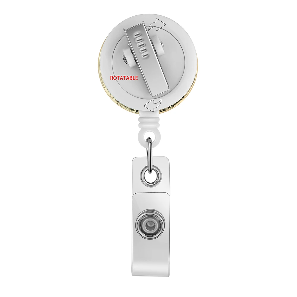 Hanrelhe jewelry Badge Reels retrattile smalto utero medico lavoro Badge Clip regalo per le donne personale medico