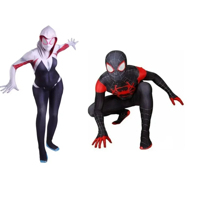 

Halloween Adults Gwen Stacy Cosplay Costume Superhero Suit Female Woman Full Bodysuit Gwen Miles Spider Suit Bodysuit