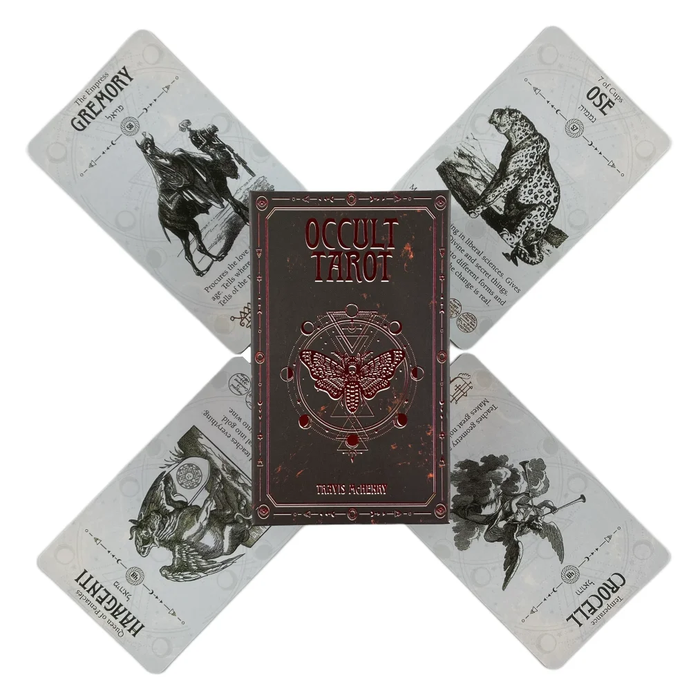 Arcanum Occult Tarot Cards English Version Witches Fun Deck Table  Divination Fate Board Games Playing For Party