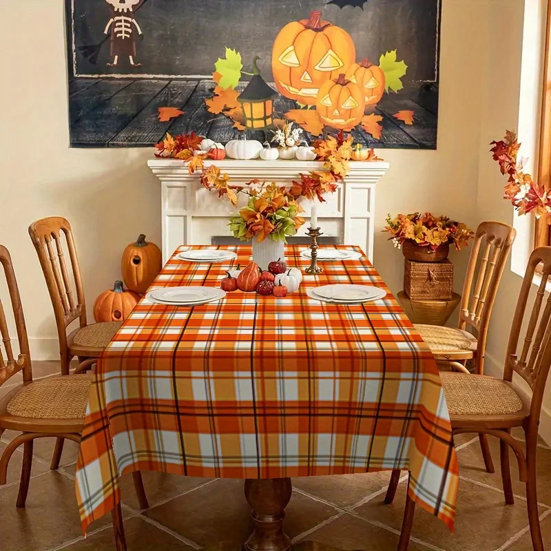 One tablecloth, suitable for home, kitchen, dining room, parties, Halloween and Thanksgiving celebration eventsyzb