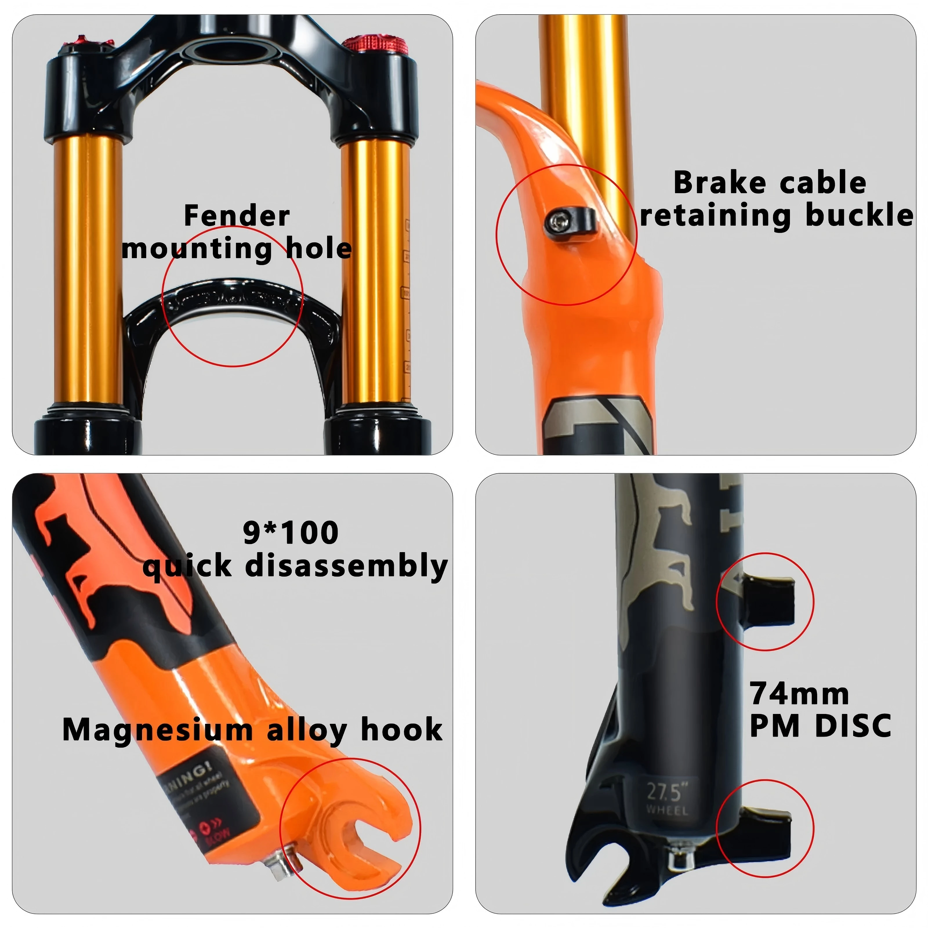 32mm Air Suspension Fork 120mm Travel for 26/27.5/29 MTB