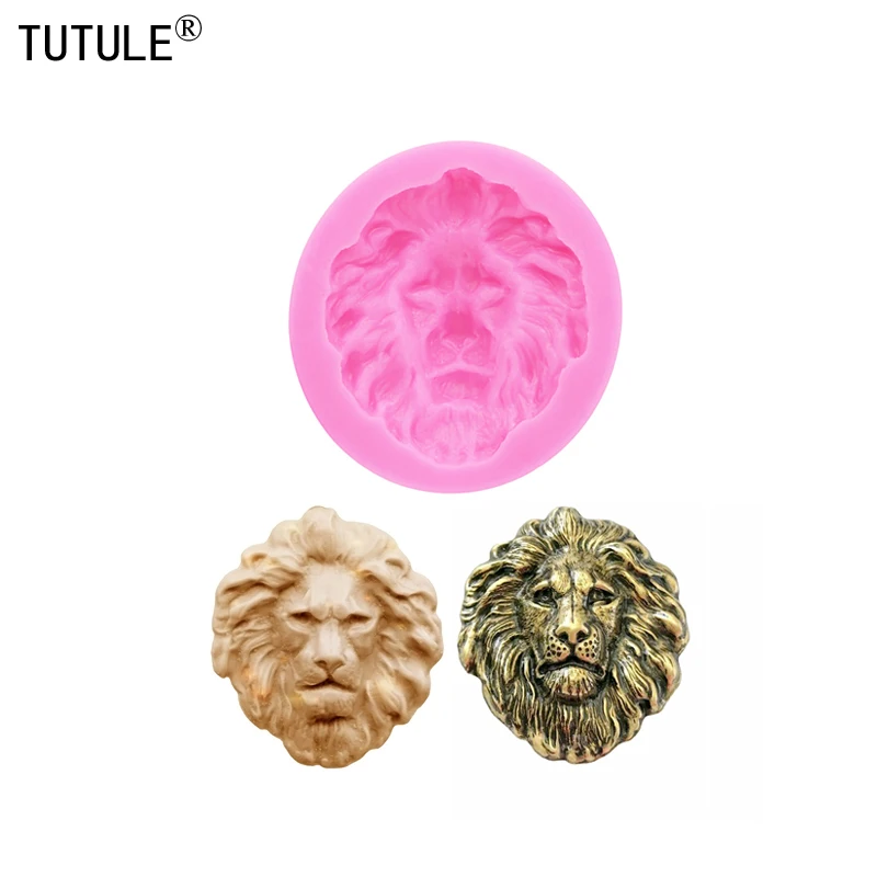 3D Lions head resin Clay item jewelry Drip Silicone molds Lion Accessories Silicone Mold Lions head Chocolate fondant Cake Mould