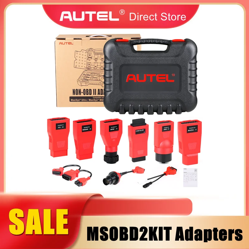 

Autel MaxiSys MSOBD2KIT Non-OBDII Adapters Kit OE-Compliant Connectors Compatible with Maxisys Ultra/ MS919/ MS909/ MK908P/