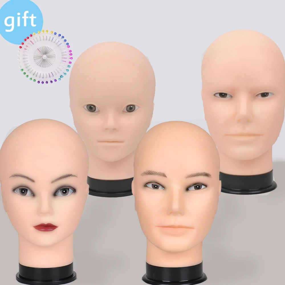 Bald Female Mannequin Head Makeup Training Head Wig Head Professional Cosmetology for Wig Making and Display Display Head Model