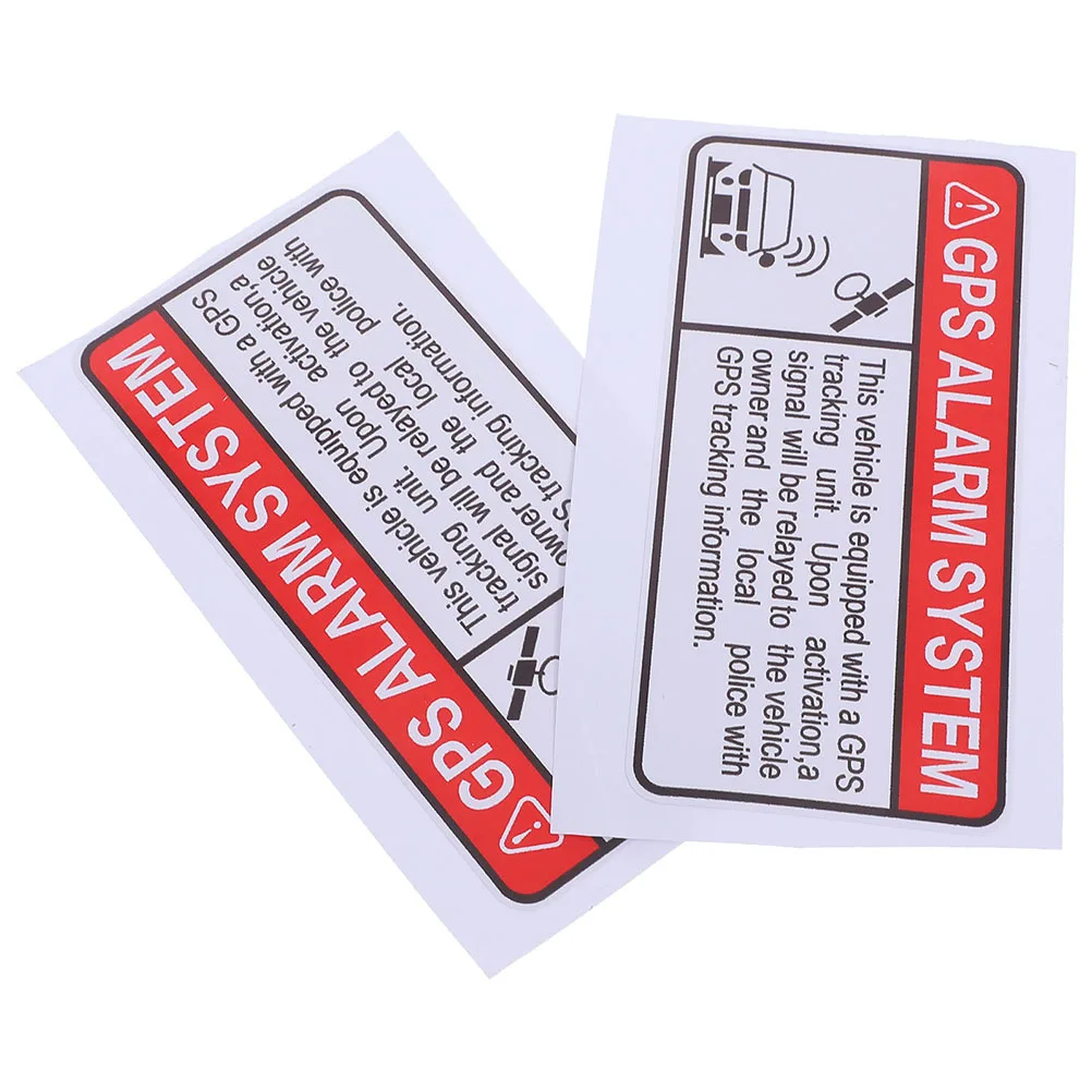 

2Pcs Adhesive Car Warning Decals GPS Alarm System Security Sticker Vehicle Anti Theft Warning Stickers High Visibility