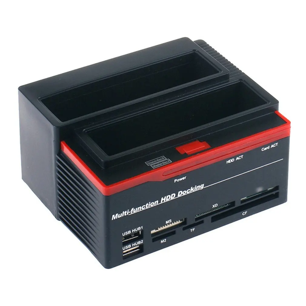 Da USB a 2.5/3.5 pollici SATAI/II/III IDE Dual slot Hard Disk esterno Box HDD Docking Station custodia Mobile per Hard Disk