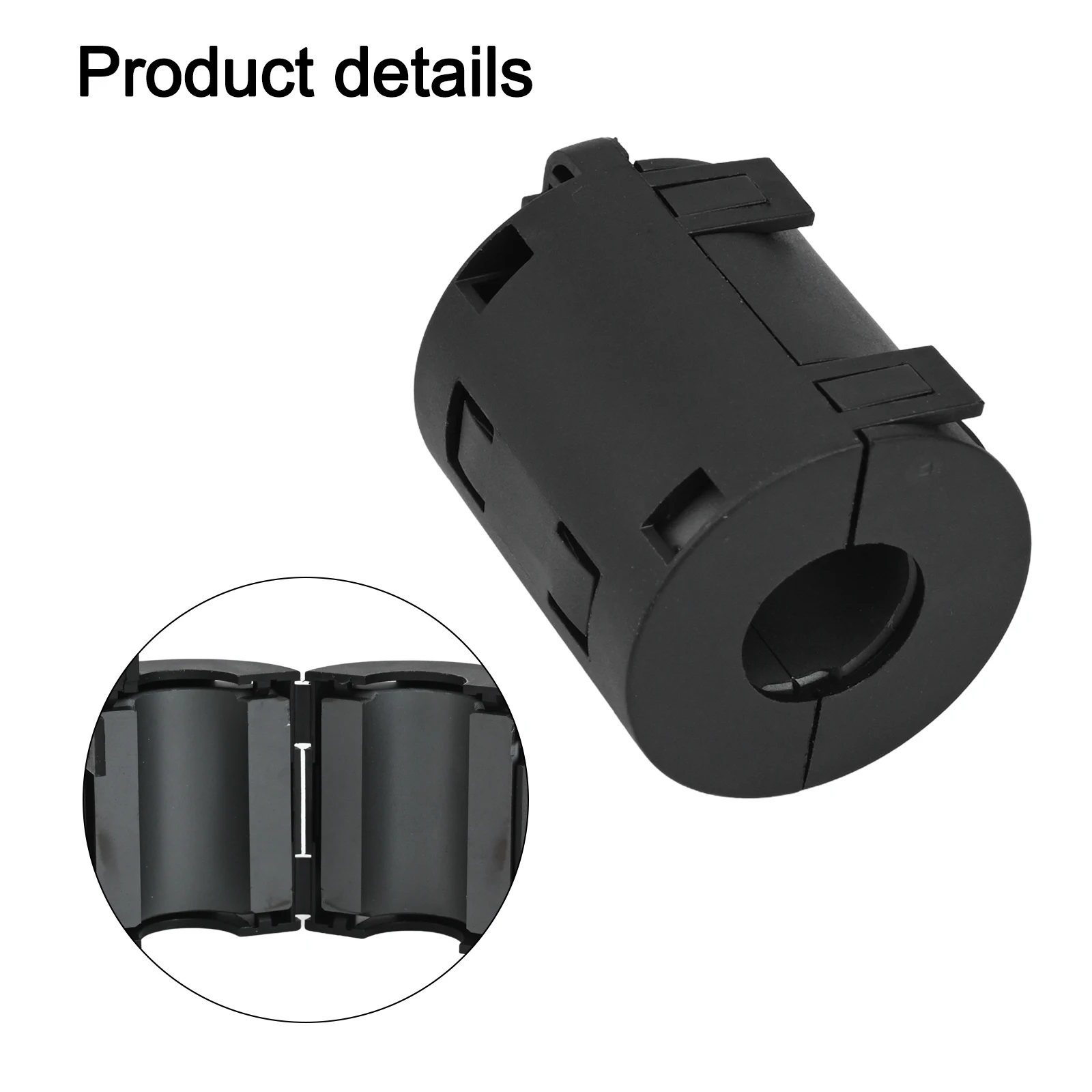Double Snap Cable Clips Installation Tool Ferrite Ring Cores Optimal Performance In Noise Suppression Robust Plastic Shell