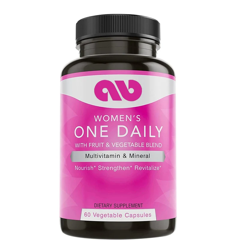 Women's daily multivitamin, containing non GMO ingredients, vitamins, and minerals, in 60 vegetarian capsules