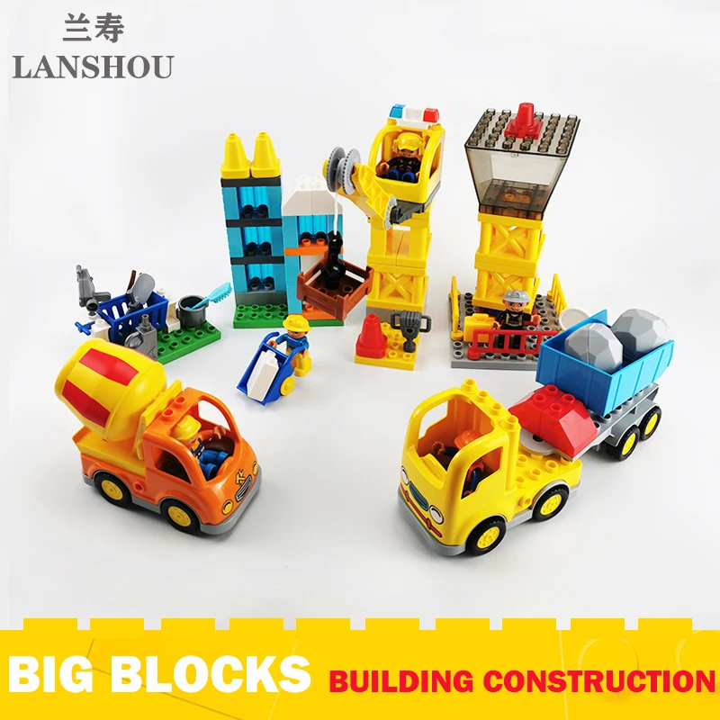 

Big Size Building Blocks Building Construction Site Moc Construction Accessories Compatible Large Bricks Assembly Toy Children