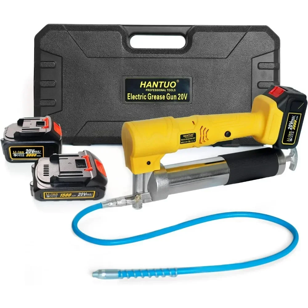 Беспроводной смазочный пистолет % 20 В, электрический смазочный пистолет, профессиональные аккумуляторные смазочные пистолеты высокого давления 10000 фунтов на квадратный дюйм, увеличенные 2 батареи