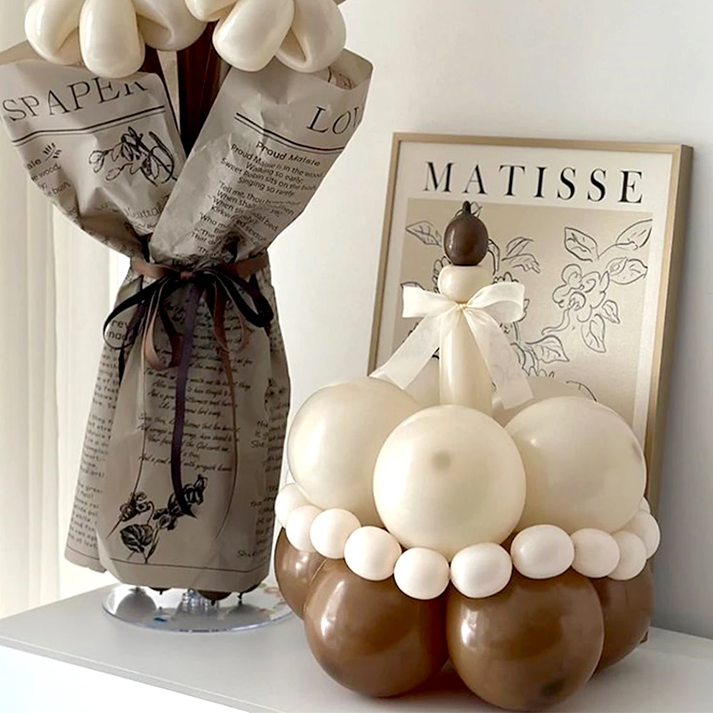 Balony na tort urodzinowy Ins zestaw balonów w kształcie ciasta DIY ręcznie robiony wzór balonów chłopcy dziewczęta urodziny świętuj dekorację