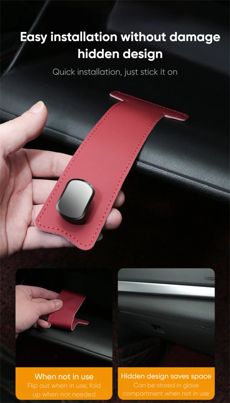 TazerApex Universelle Auto-Handschuhfach-Haken aus Aluminiumlegierung, Hängehaken für Handtaschen, Hüte, Halter für Autoinnenraum-Aufbewahrung – Detail 7