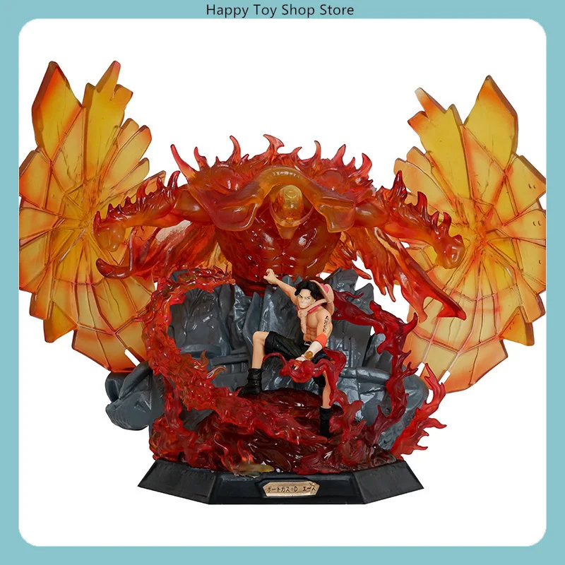

19cm One Piece Whitebeard Ace Guardian Anime Figure Model Statue Collection Desktop Decoration Ornament Toys Gifts For Fans