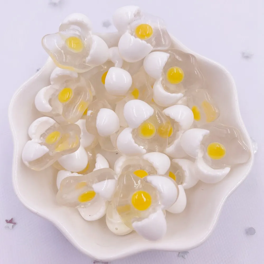 

10Pcs Resin Colorful Kawaii Love Clear Eggs Flatback Stone Figurine Christma Decor Accessorie DIY Hair Bow Scrapbook Crafts OH6