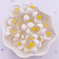 10Pcs Resin Colorful Kawaii Love Clear Eggs Flatback Stone Figurine Christma Decor Accessorie DIY Hair Bow Scrapbook Crafts OH6
