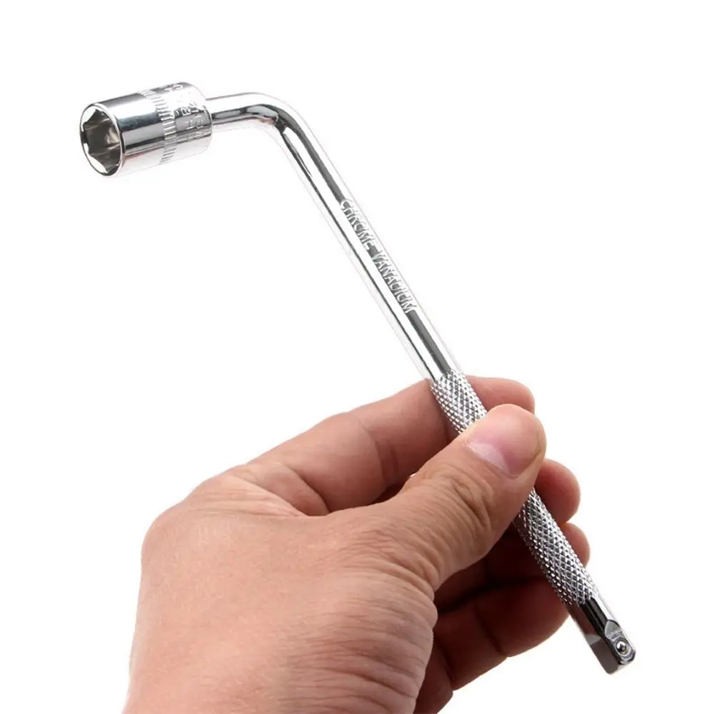

High Hardness 1/4" L-shaped Wrench Hand Tool Square Interface Wrench High Torque Adapter Mechanical Maintenance