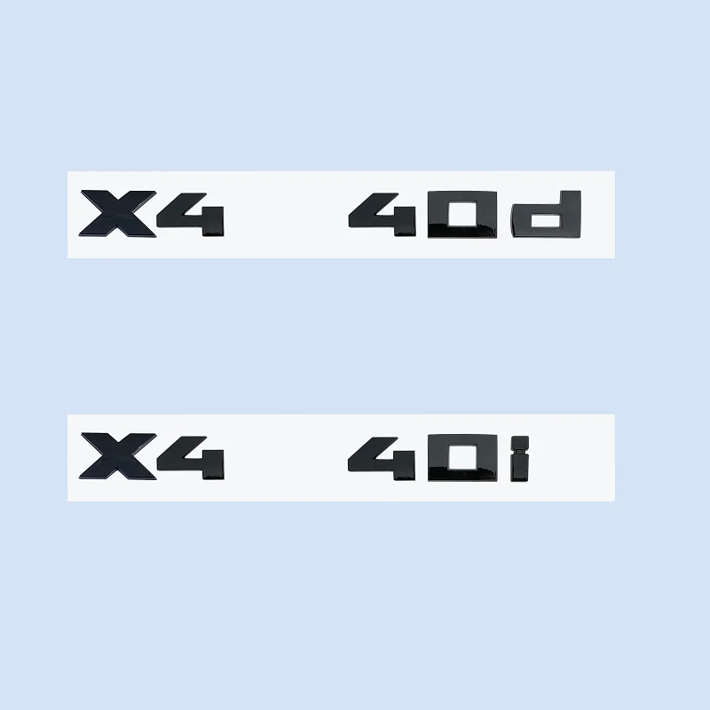 Chrome Black 3D Numbers M X4M40i X4M40d X4M50d X4 M40d M40i ABS Emblem for BMW X4 Series F26 G02 Car Trunk Badge Logo Sticker
