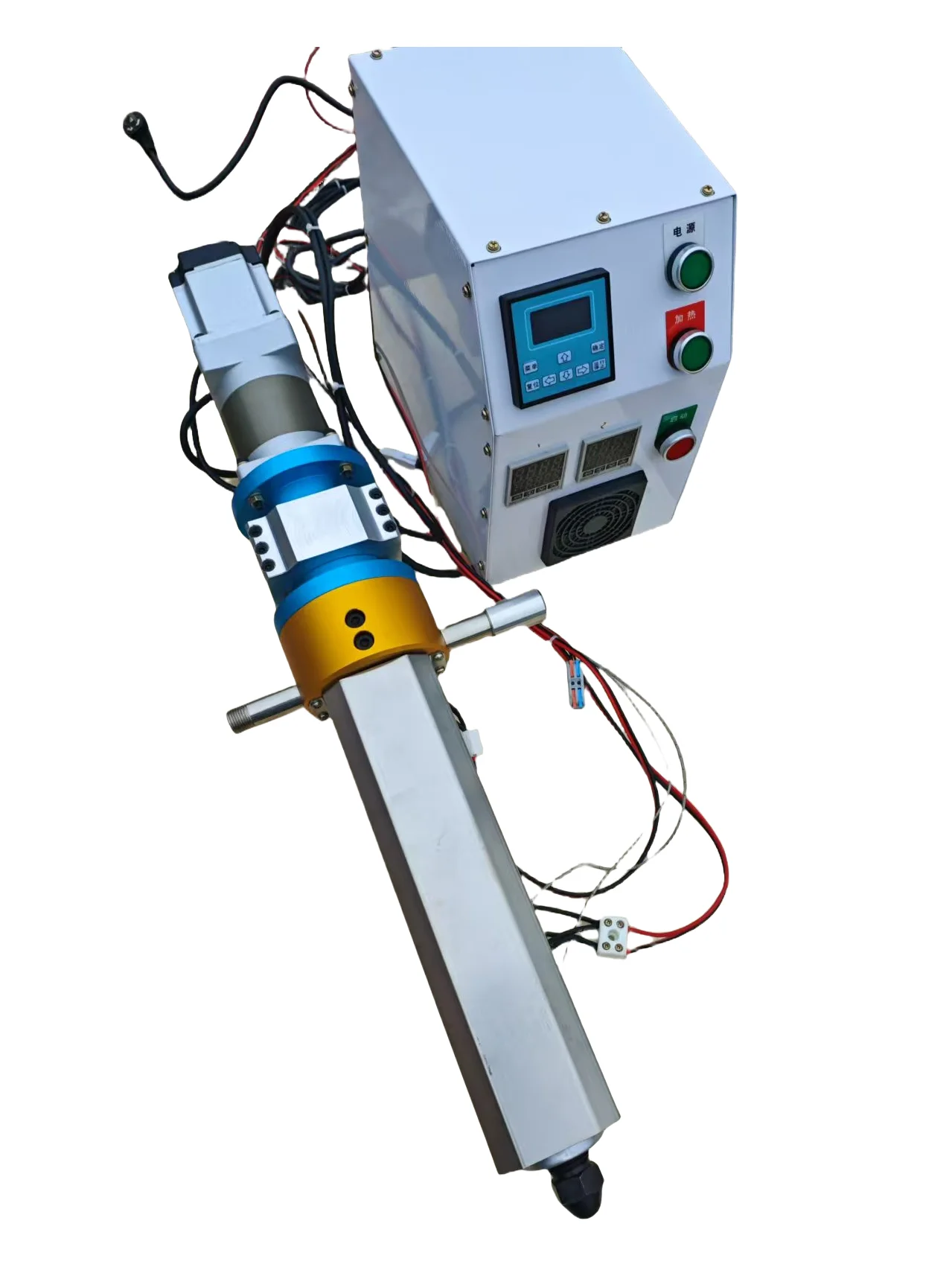 Plastic Pellet Extruder 16mm Dia Screw 6kg/h Output with Servo Motor 600W Suitable for Robot Arm