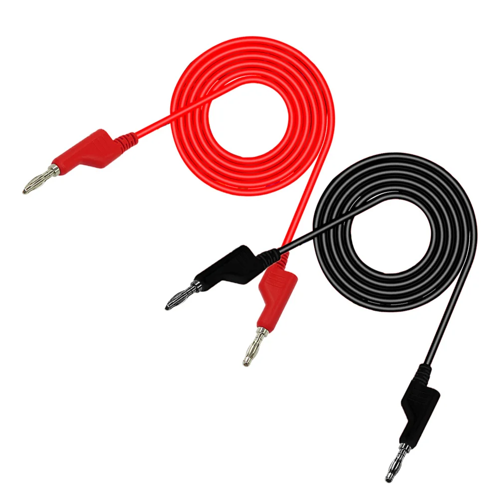 Fio de cabo de teste de multímetro, 2 peças, vermelho, preto, linha de teste dcc, resistente, ferramenta confiável para equipamentos eletrônicos e circuitos