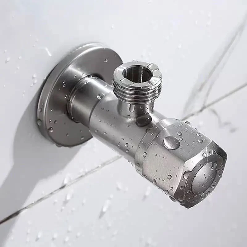 High Temperature Resistant Hexagonal Thickened Hot and Cold Water Inlet Valve Stainless Steel Triangle Valve Water Stop Valve