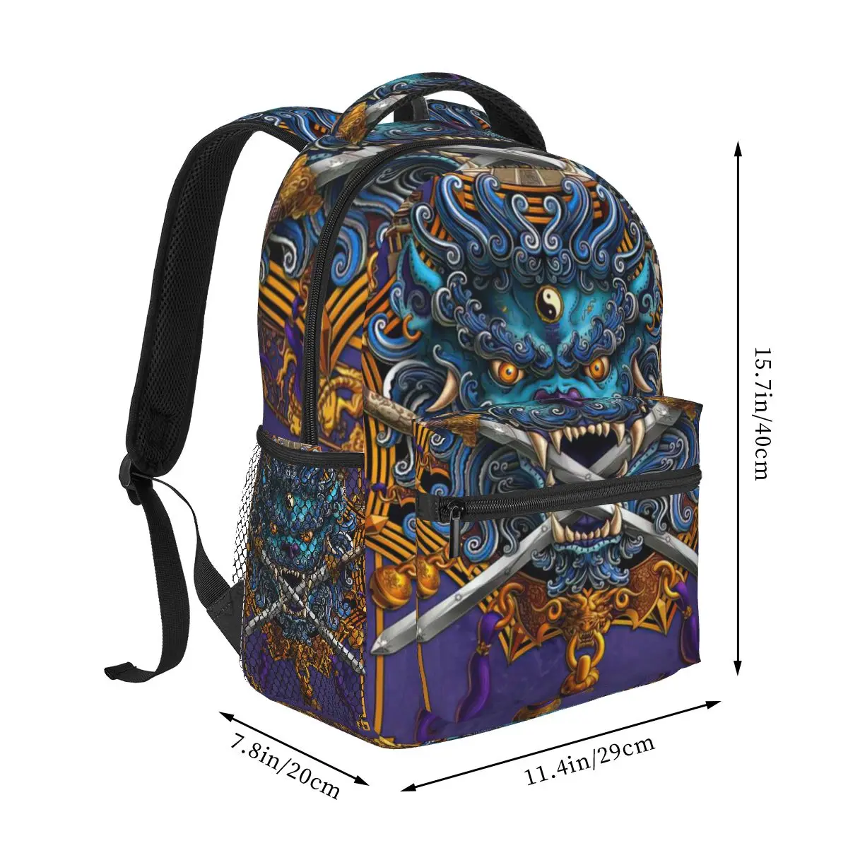 Goth Oni, Japanese Demon Backpack for Girls Boys Travel RucksackBackpacks for Teenage school bag