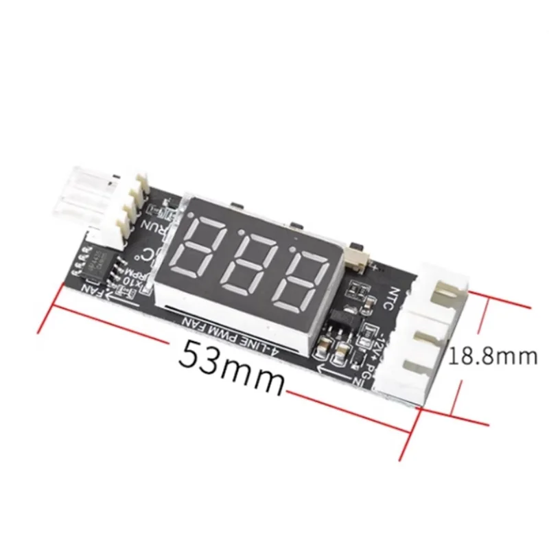 Y45A-12V PWM 4-Wire Fan Temperature Control Speed Controller Chassis Noise Reduction Module Support Fan Speed Control, Durable