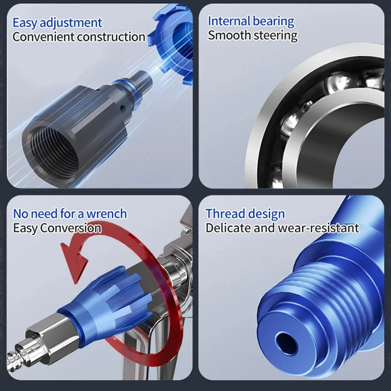 Airless Paint Spray Gun 360 Degree Fan Pivot Rotation Universal Adapter Airless Spray Gun Accessory