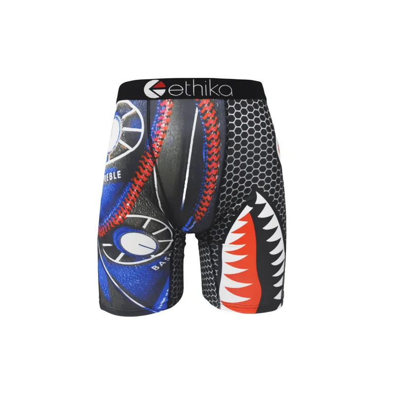 ETHIKA-cuecas boxer sexy estampadas masculinas, roupas íntimas masculinas, lingerie, calcinhas, shorts, moda, tamanhos grandes