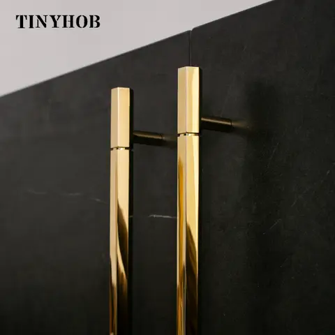 Shiny Gold/ Hexagon Solid Brass Drawer Knobs T Bar Handle Dresser Pulls Kitchen Cabinet Door Handle Pull  Bedroom Decor