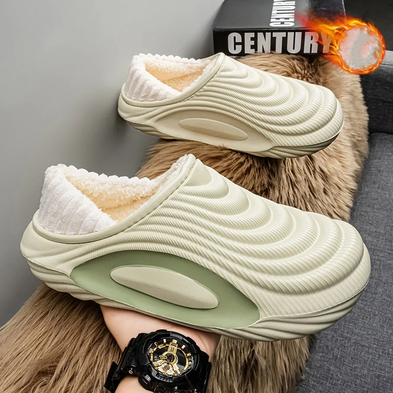 

Popular Autumn and Winter Velvet-Lined Cotton Slippers for Men and Women, Suitable for Both Indoor and Outdoor Use