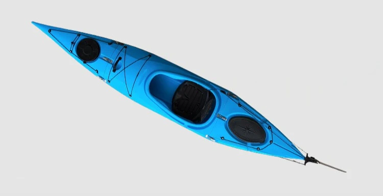 Two-person ocean boat with rudder and canoe combination boat