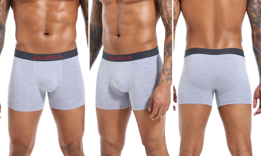 4 stücke Mann Unterwäsche Baumwolle Boxer Shorts Sexy Unterhosen Slip Herren Boxershorts männer Höschen Pack Marke – Detail 11