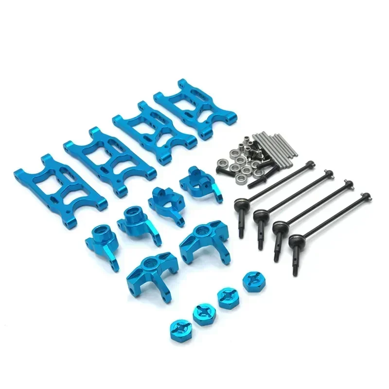 

8 шт. для радиоуправляемых машин LC Racing 1/14 WLtoys 144001 124017-16-18-19, запасные части для тюнинга: поворотный рычаг, рулевой кулак, CVD и т.д.