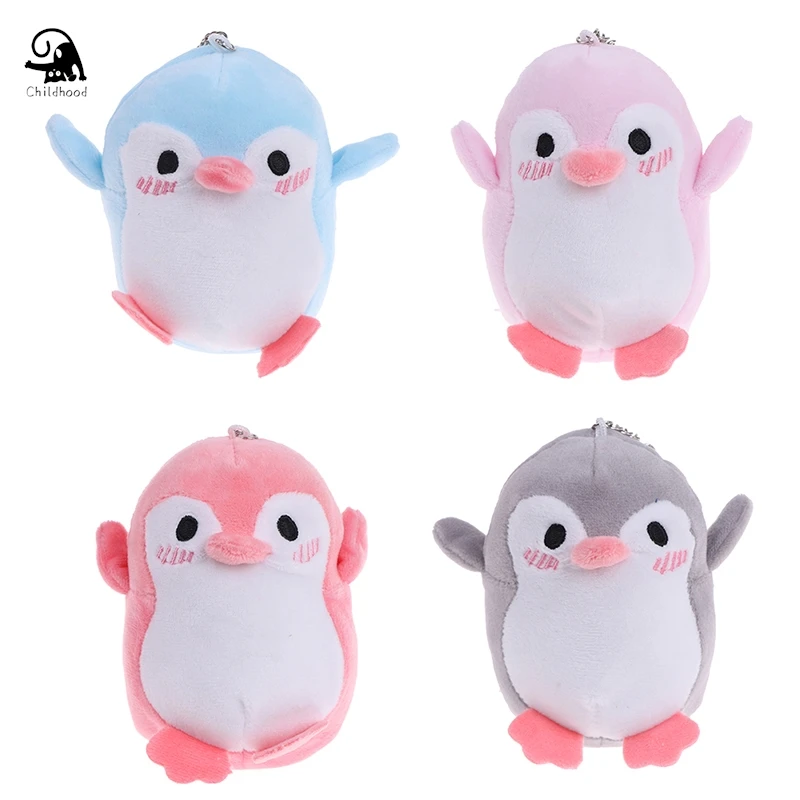 1 pz colore casuale adorabile 12 cm pinguino farcito peluche regalo per bambini portachiavi bambola giocattolo di peluche