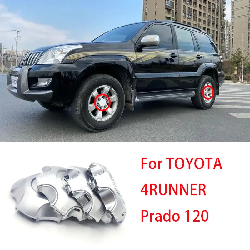 Car wheel center covers are used for the Toyota Prado GRJ120 Fj120 2000-2003 and 4RUNNER 2003-2009 42603-60500 tire hubcaps