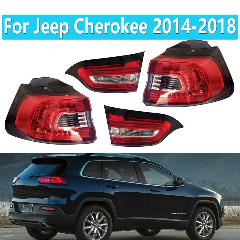 

Car LED Tail Light Rear Brake Taillight Lamp Fog Lamp For Jeep Cherokee 2014-2018 68102906AF 68102907AF 68102921AC 68102920AB