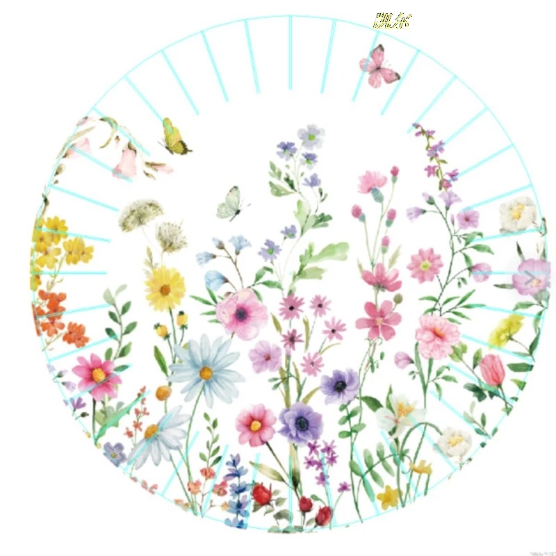 Wildflower Spring/Summer Outdoor Party Paper Plate Thickened Waterproof Tablecloth Tissue Disposable Birthday Decorations