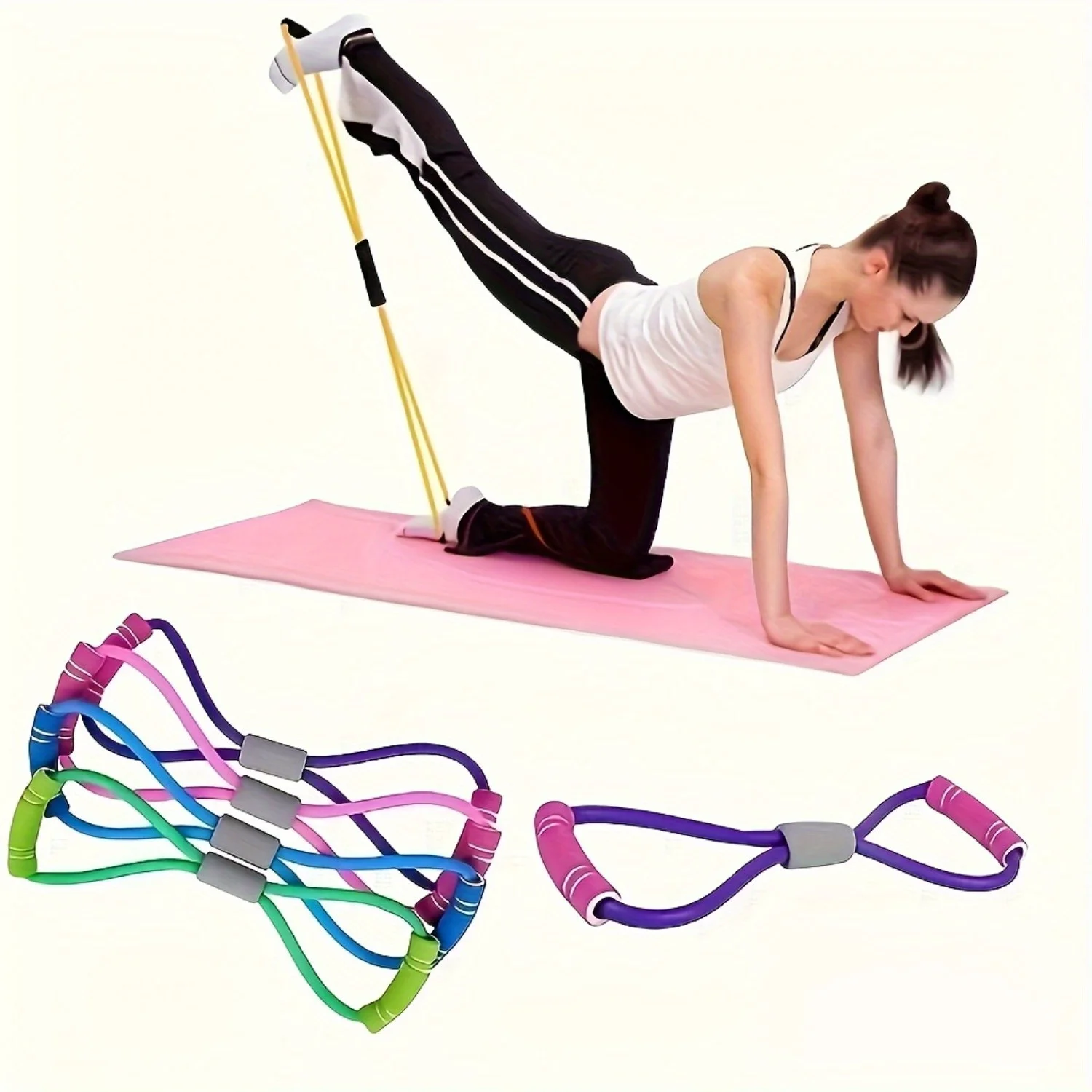 3pcs Yoga Elastic Exercise Bands Women Men Fitness Equipment Crossfit Bodybuilding Workout Tension Rope Resistance Band Home Gym