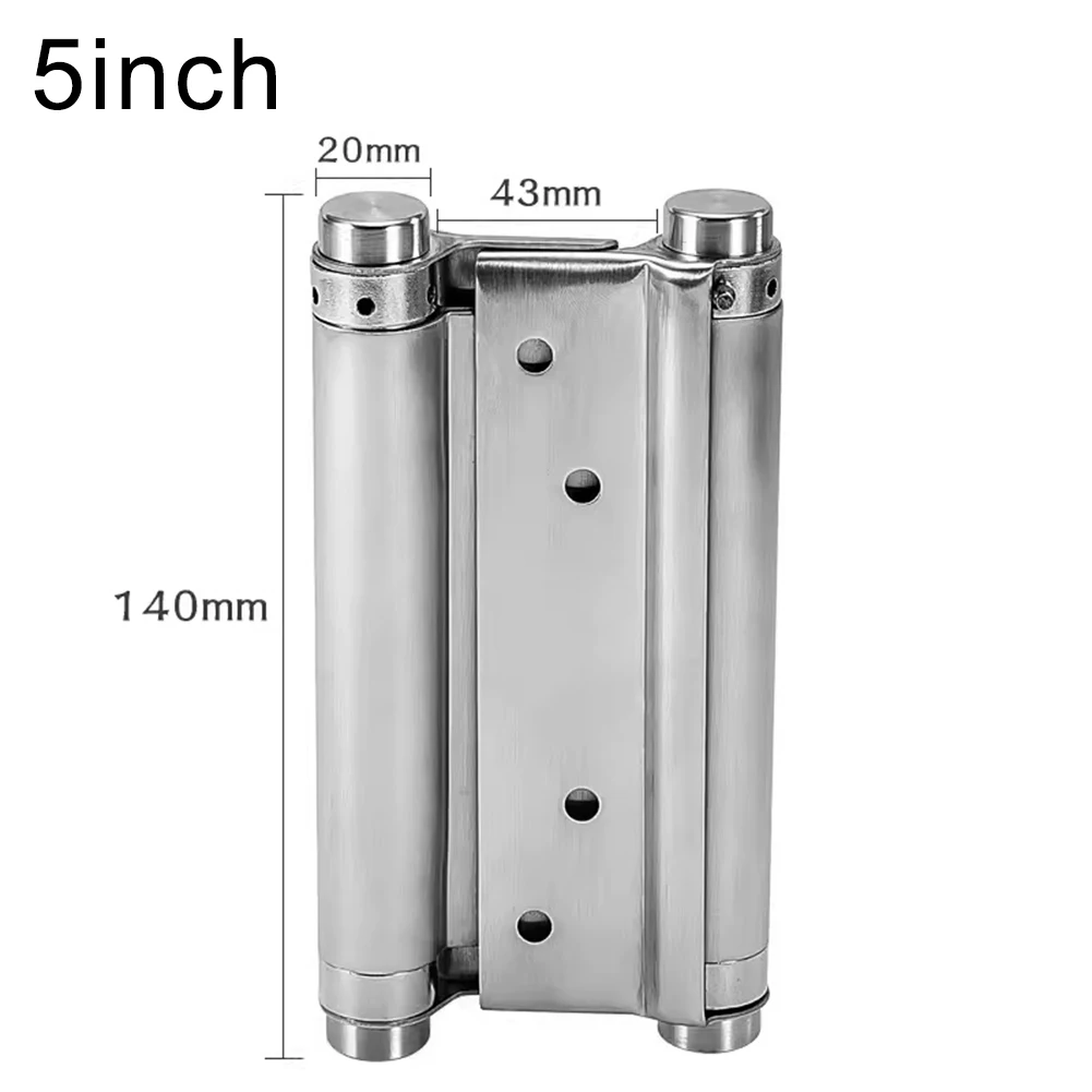 Double spring hinge stainless steel automatic closing door hardware for swing doors with load range 15 to 25 kg