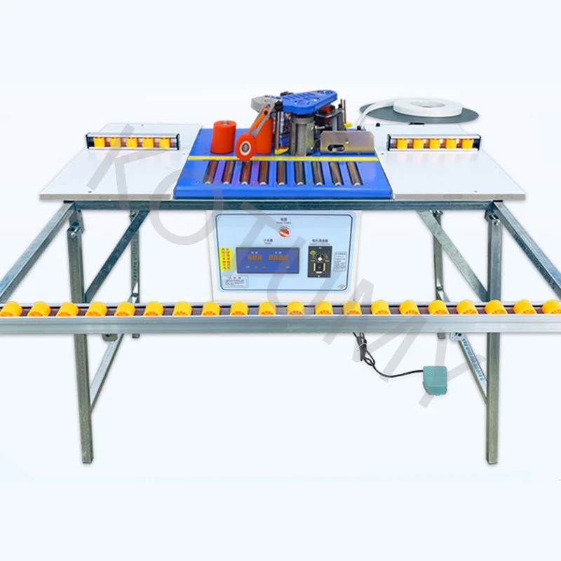 Portable 220V Double Side Gluing Woodworking Banding Machine Edge Bander for Wood Based Panels Machinery