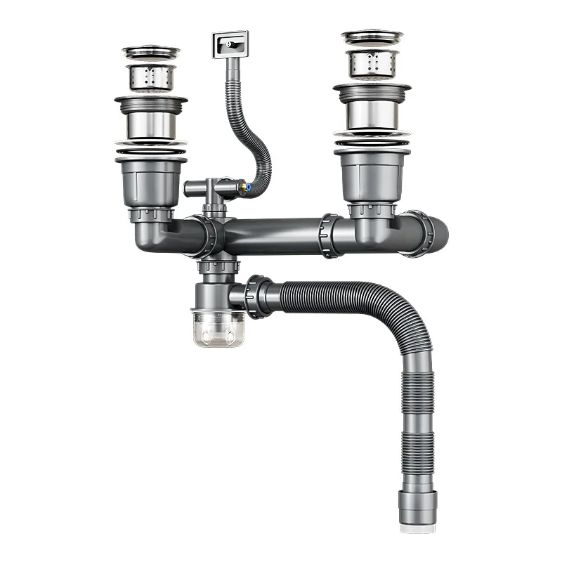 

Sewer pipe accessories Sink set Deodorant drain pipe Tee dishwashing tank Universal