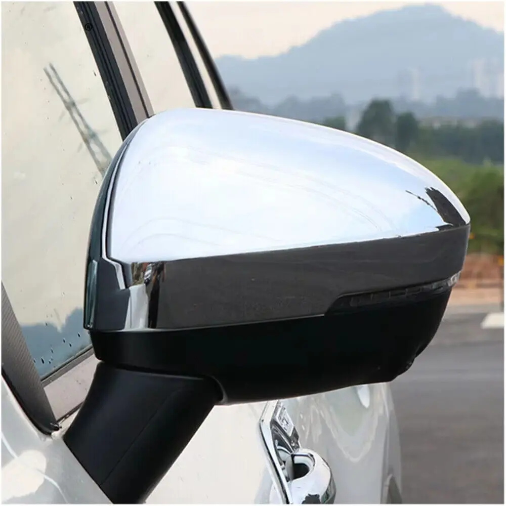 For Mitsubishi Outlander 2022 Car Rearview Side Mirror Cover Wing Cap Door Housing Shell Trim ABS Carbon Fiber / Black