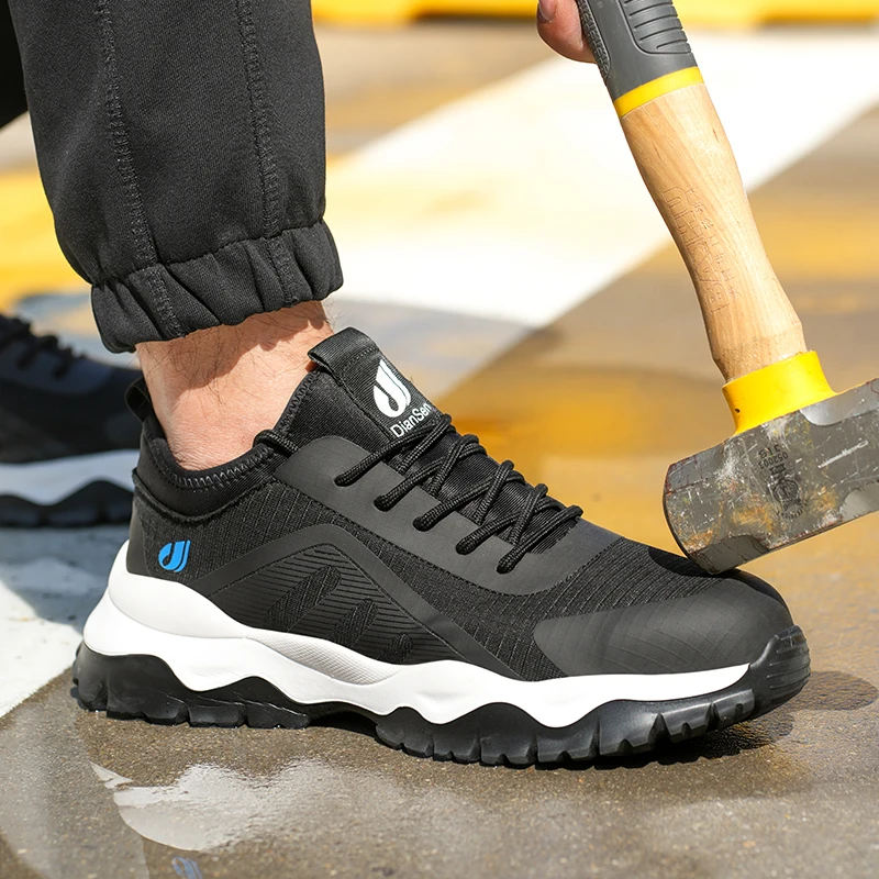 غطاء صلب لأصبع القدم أحذية أمان الرجال مكافحة سحق المضادة للثقب أحذية عمل موضة أحذية رياضية الإناث أحذية واقية الأمن