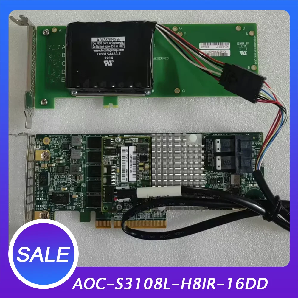 

Disk Control Array Card AOC-S3108L-H8IR-16DD for LSI 9361-8I 12GB 2G