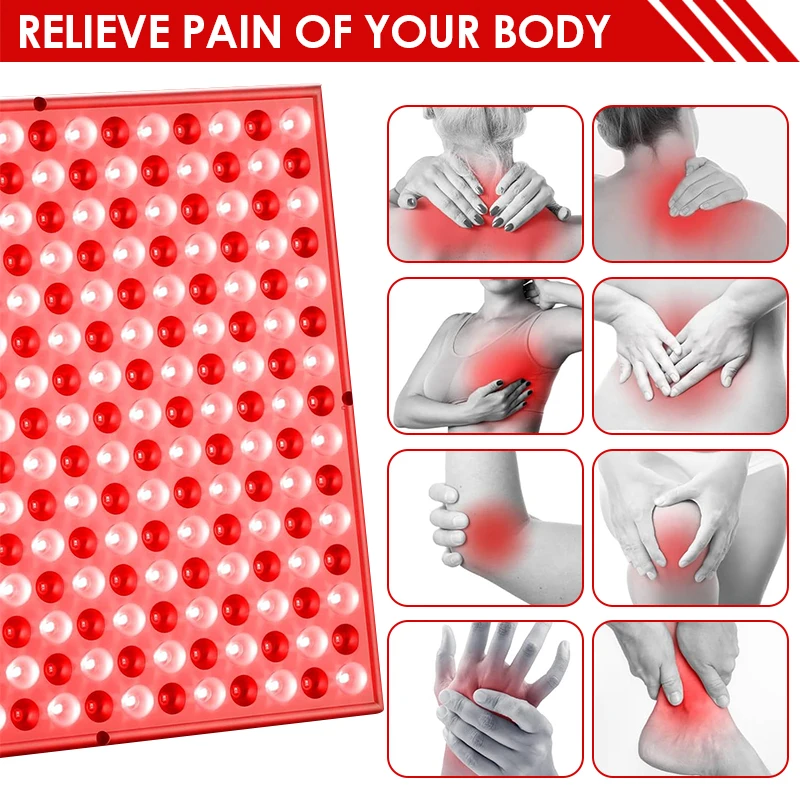 Lâmpada de painel de terapia de luz vermelha led para cuidados com a pele facial antienvelhecimento beleza 225 luz led 45w alívio da dor corporal ferramentas de fisioterapia